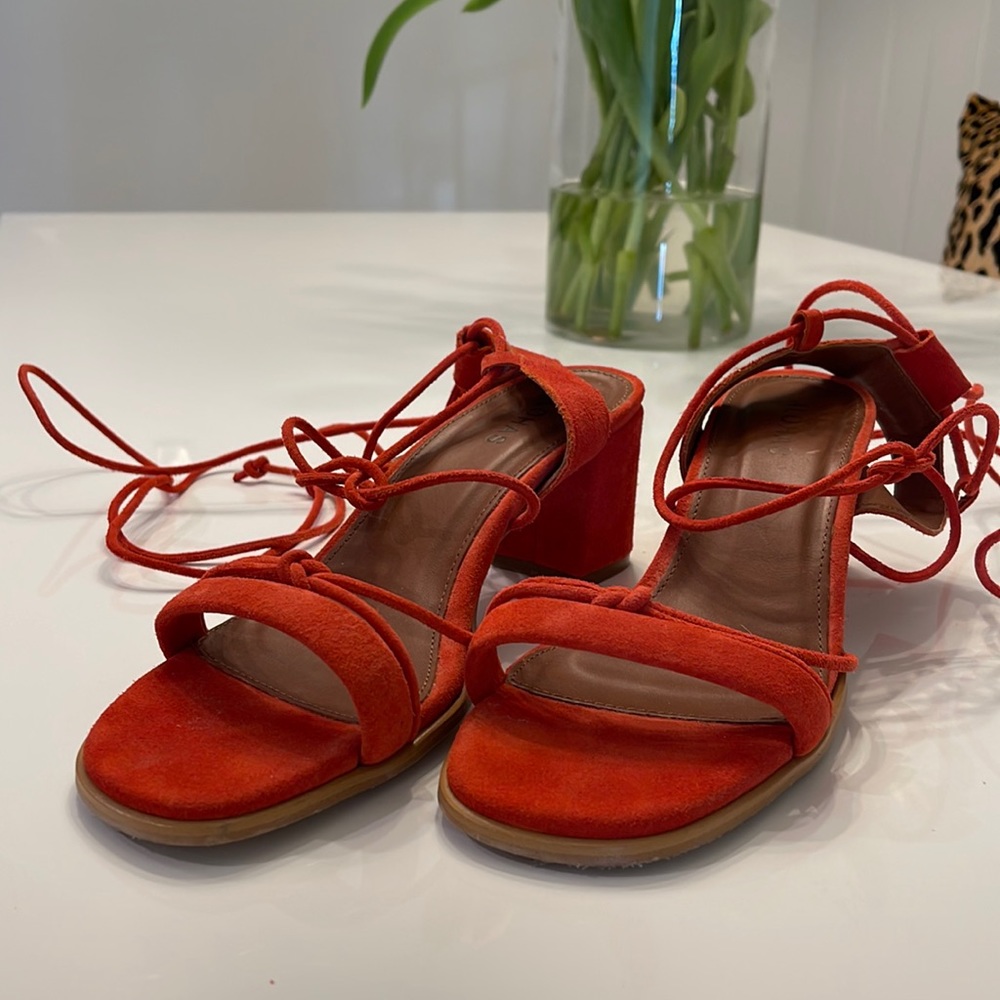 Alohas Brand Sophie Sandal Red Orange - Size 41